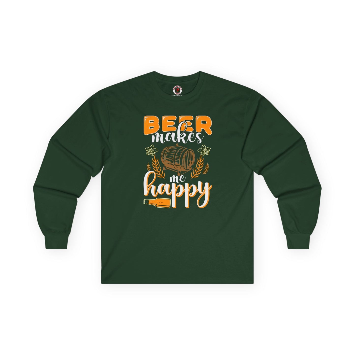 Beer Makes Me Happy Long Sleeve Tee The Devil's Pickle