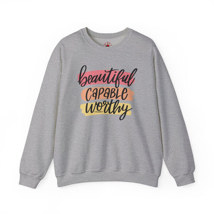 Beautiful Capable Worthy Crewneck Sweatshirt The Devil's Pickle