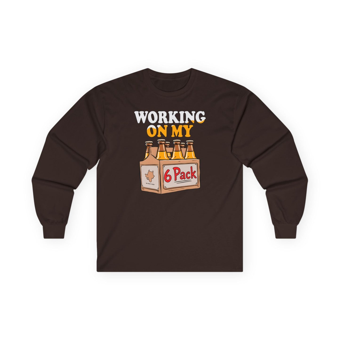 Working On My 6 Pack Long Sleeve Tee The Devil's Pickle