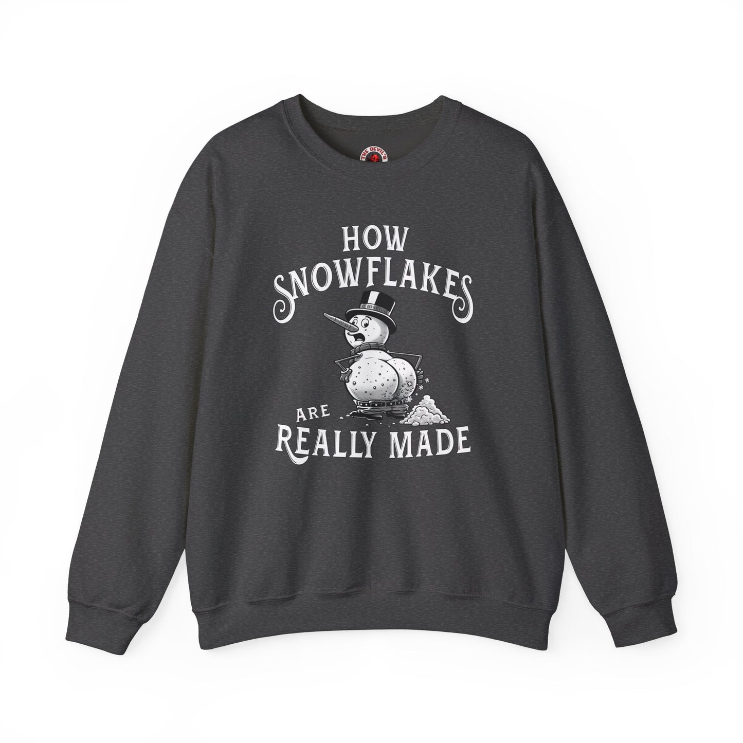How Snowflakes Are Really Made Crewneck Sweatshirt The Devil's Pickle