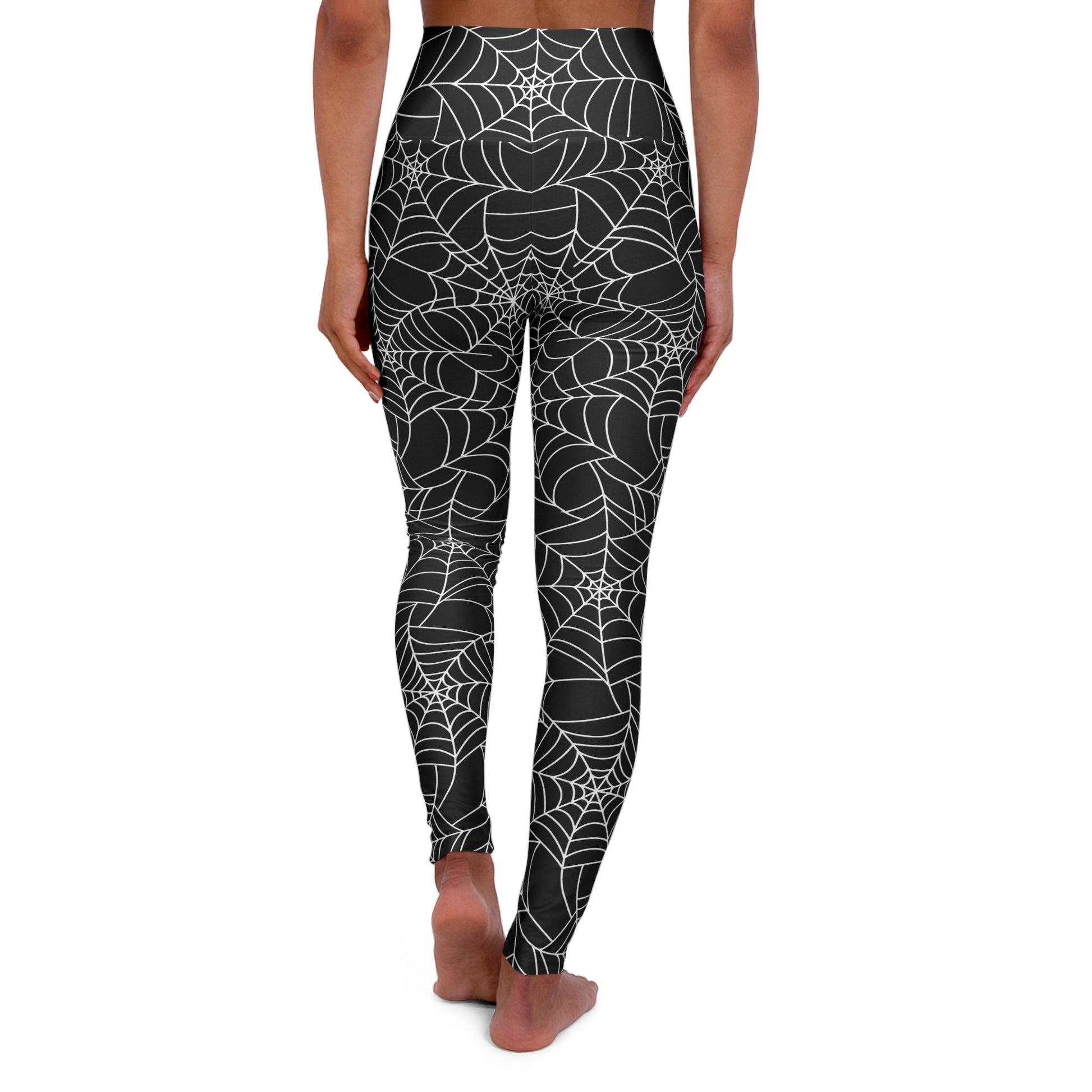 Spider Web High Waisted Yoga Leggings The Devil's Pickle