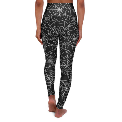 Spider Web High Waisted Yoga Leggings The Devil's Pickle