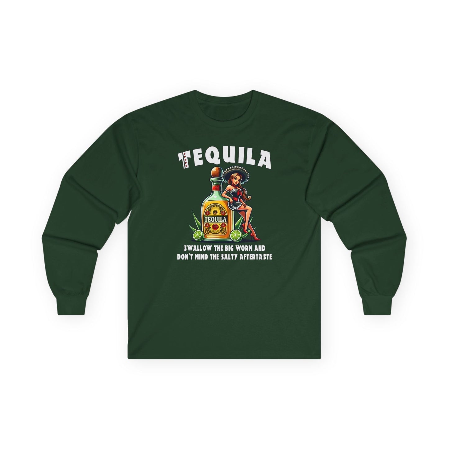 Tequila Swallow The Big Worm Long Sleeve Tee The Devil's Pickle