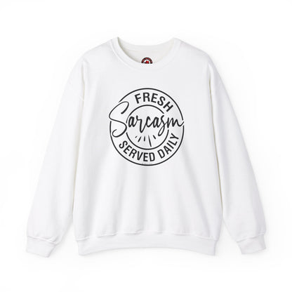 Fresh Sarcasm Served Daily Crewneck Sweatshirt The Devil's Pickle