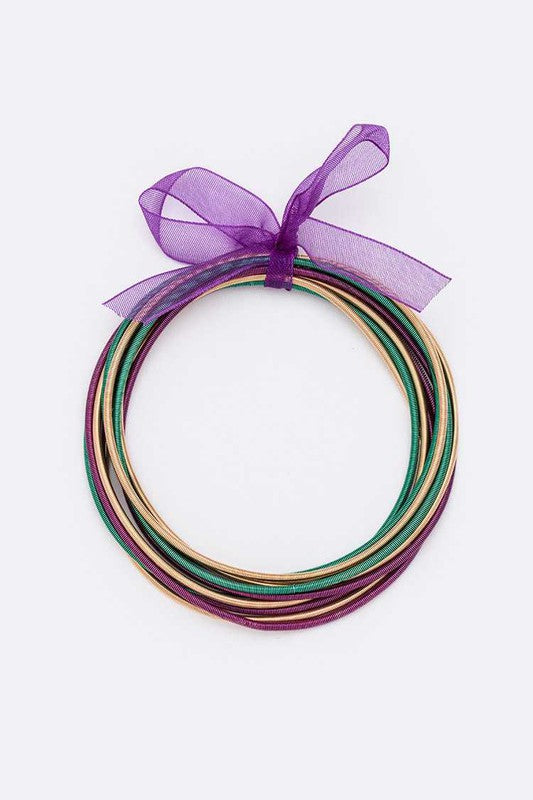 Mix Mardi Gras Color Spring Bracelet Set Shop Style & More | Fresh Looks, Everyday Deals & Free Shipping