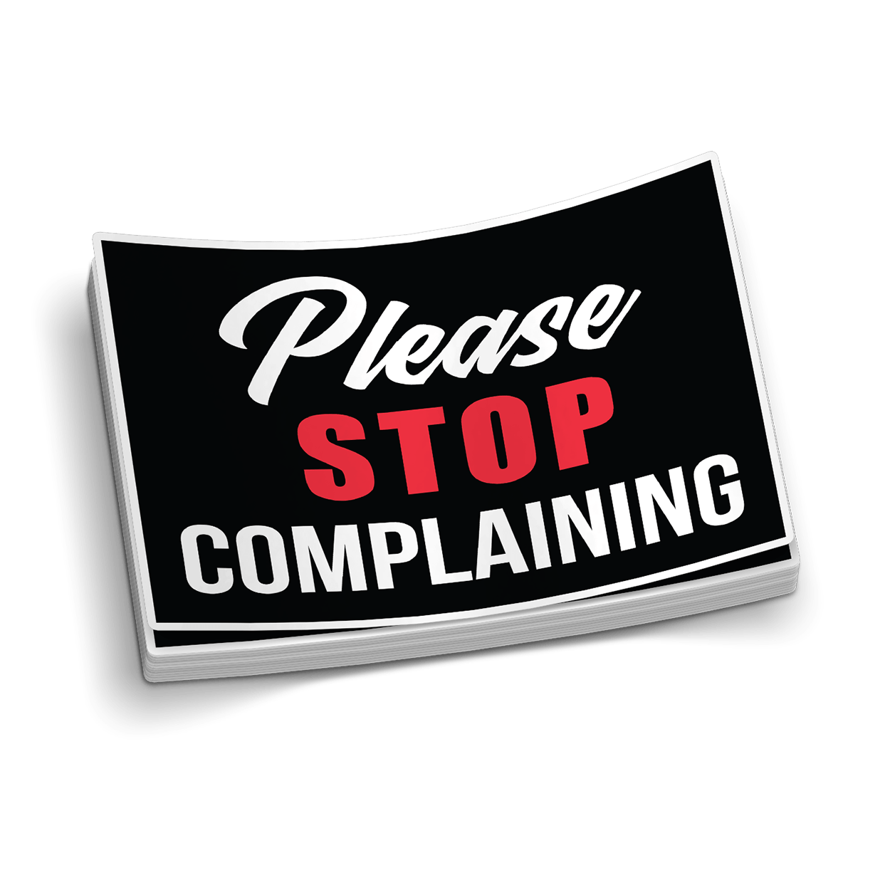 Stop Complaining Hard Hat Decal Armed American Supply