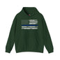 Thin Blue Line American Flag Hooded Sweatshirt The Devil's Pickle