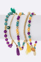 Mardi Gras Stretch Bracelet Set Shop Style & More | Fresh Looks, Everyday Deals & Free Shipping
