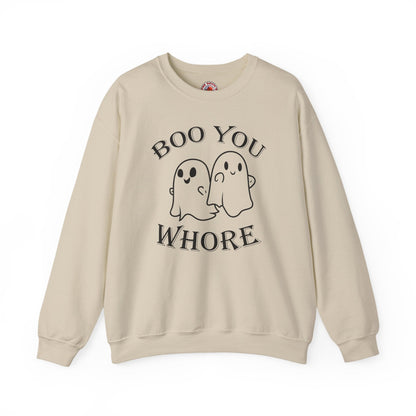 Boo You Whore Crewneck Sweatshirt The Devil's Pickle