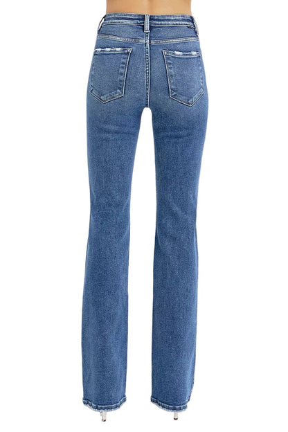 RISEN Full Size Tummy Control High Rise Straight Jeans Plus Size Garden Naked Curves