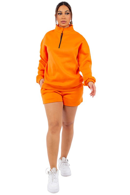 WOMEN FASHION SWEATSHIRT AND SHORT SET BY CLAUDE