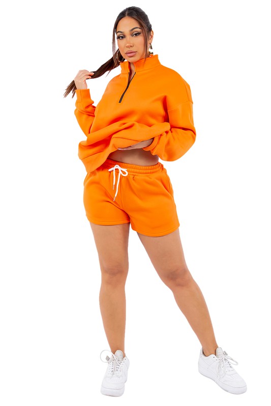 WOMEN FASHION SWEATSHIRT AND SHORT SET BY CLAUDE