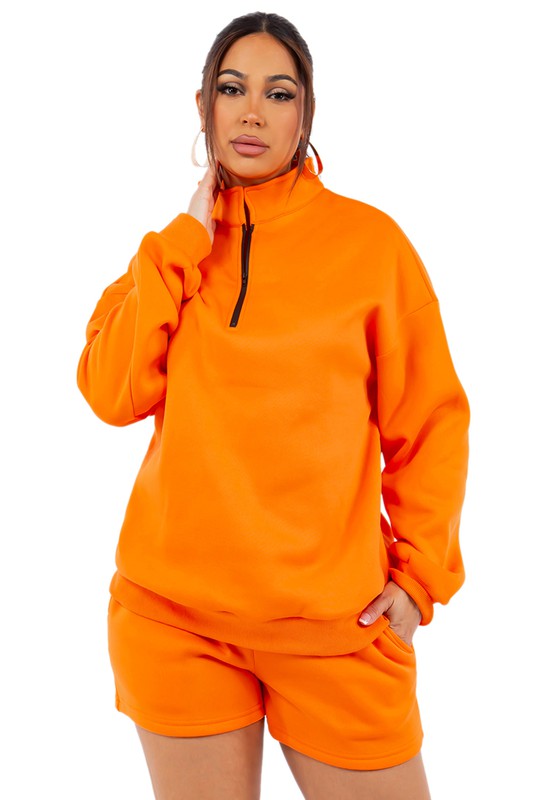 WOMEN FASHION SWEATSHIRT AND SHORT SET BY CLAUDE
