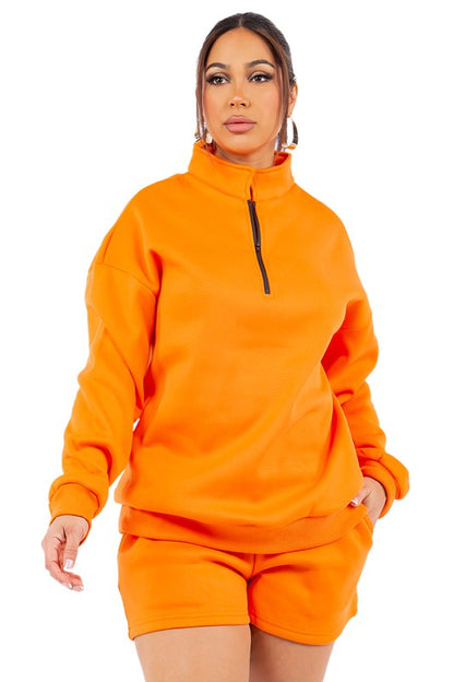 WOMEN FASHION SWEATSHIRT AND SHORT SET BY CLAUDE