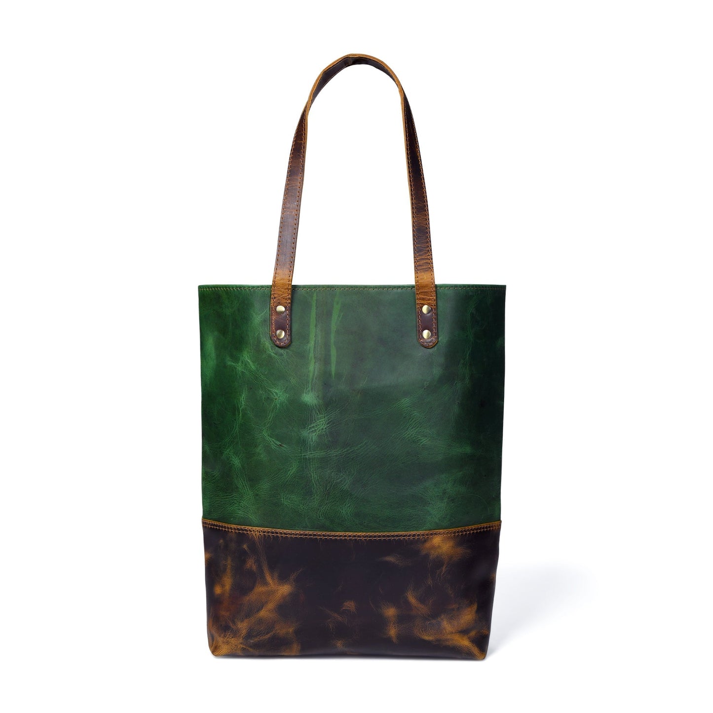 Green Women's Leather Tote Classy Leather Bags