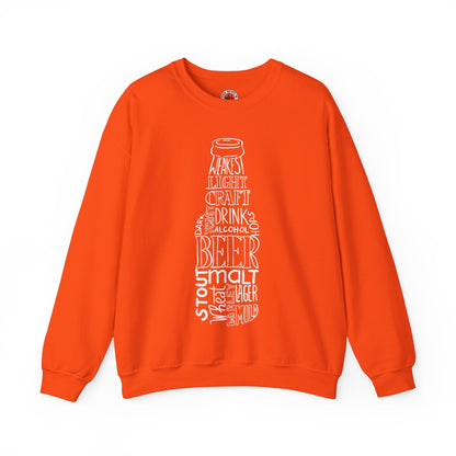 Beer Bottle of Words Crewneck Sweatshirt The Devil's Pickle