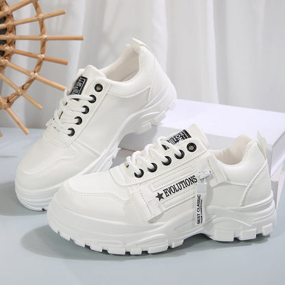 Women’s Lace‑Up Side‑Zipper Sports Sneakers FitiqueFit