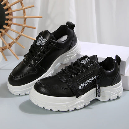 Women’s Lace‑Up Side‑Zipper Sports Sneakers FitiqueFit