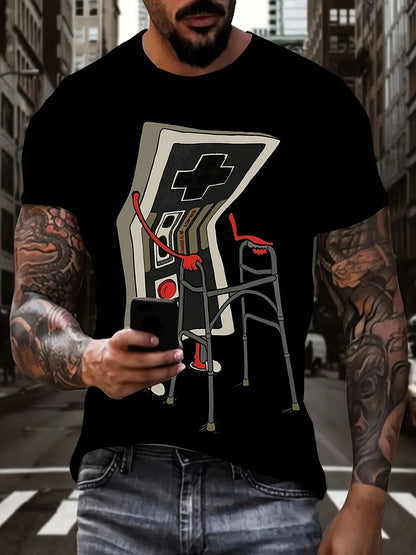 Game Controller Graphic Shirt for Men – Plus Size Streetwear Tee FitiqueFit