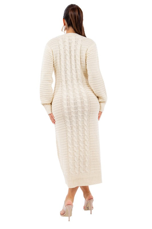 WOMEN FASHION LONG MAXI SWEATER DRESS BY CLAUDE