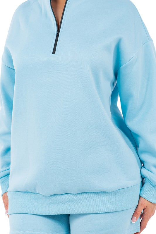 WOMEN FASHION SWEATSHIRT AND SHORT SET BY CLAUDE