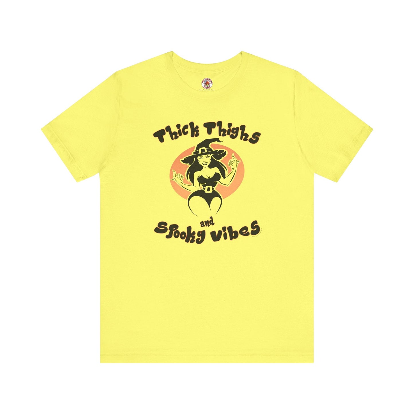 Thick Thighs and Spooky Vibes T-Shirt The Devil's Pickle