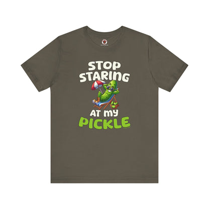 Stop Staring At My Pickle T-Shirt The Devil's Pickle