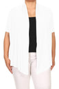 Plus Solid Waist length caedigan Loose fit Shop Style & More | Fresh Looks, Everyday Deals & Free Shipping
