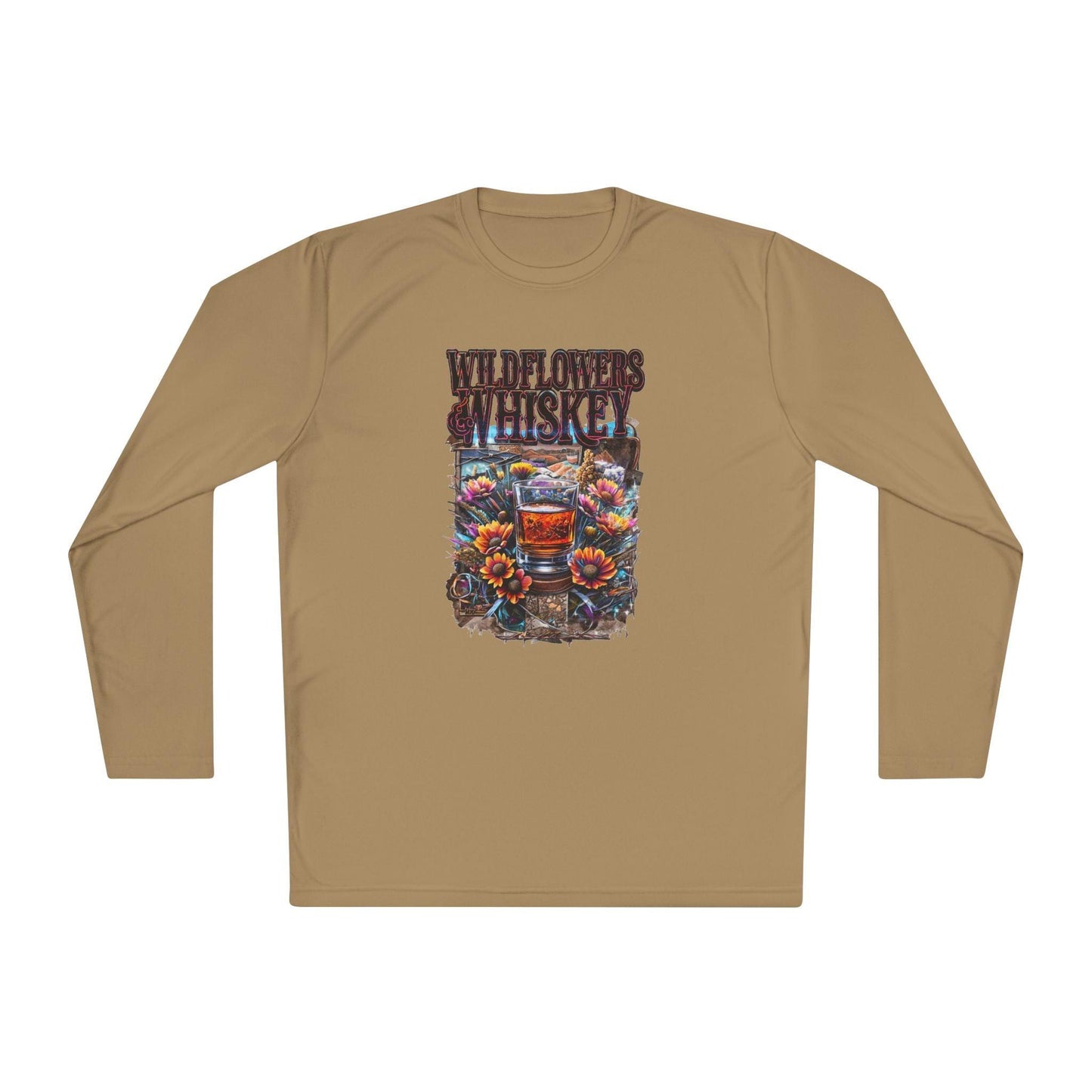Wildflowers and Whiskey Lightweight Long Sleeve Tee Country in My Heart