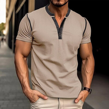 Men's Summer Polo Shirt with Button V-Neck, Short-sleeved SnagBag