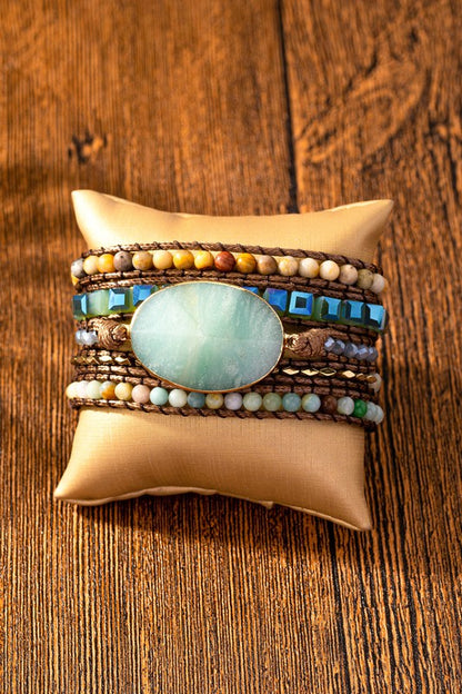 34 inch 5 wraps natural stone boho bracelet Shop Style & More | Fresh Looks, Everyday Deals & Free Shipping