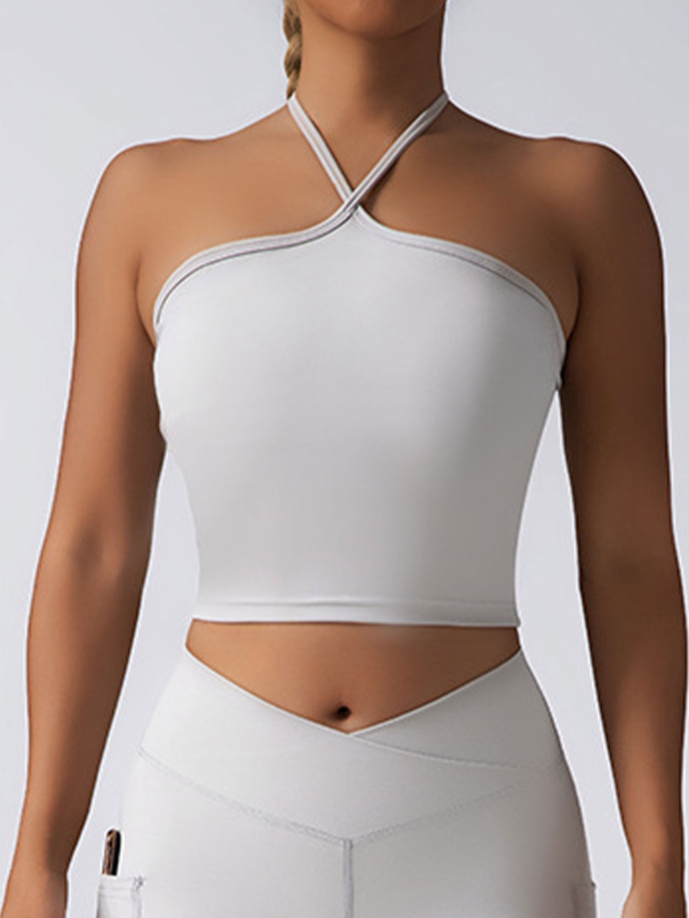 Padded Crop Top Push Up Sports Bra – Seamless Supportive Gym Tank for Women FitiqueFit