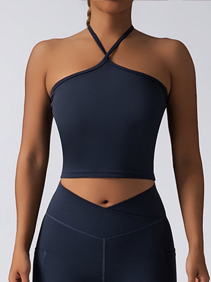 Padded Crop Top Push Up Sports Bra – Seamless Supportive Gym Tank for Women FitiqueFit