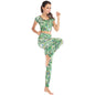 Printed navel short-sleeved quick-drying dance dress FitiqueFit