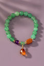 Stretch green agate bracelet red charm drop Shop Style & More | Fresh Looks, Everyday Deals & Free Shipping