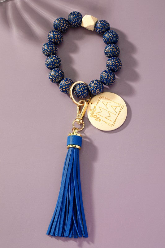 Etched animal wood bead wristlet mama key chain Shop Style & More | Fresh Looks, Everyday Deals & Free Shipping