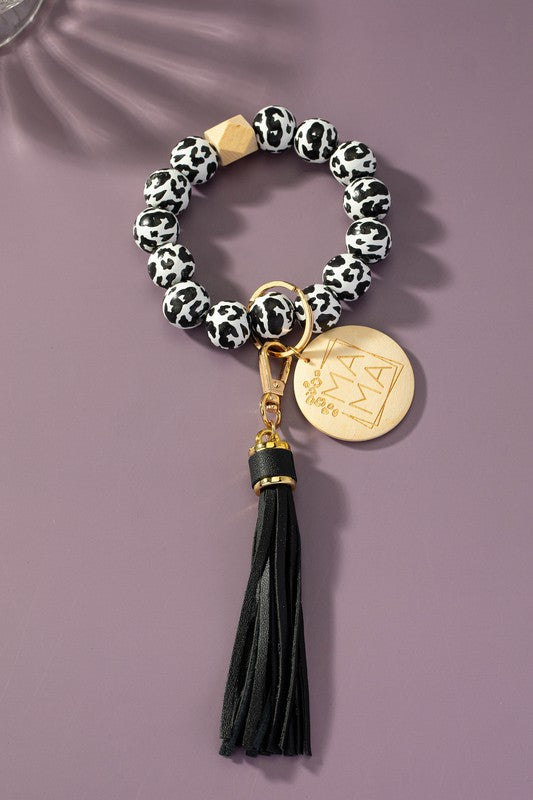 Etched animal wood bead wristlet mama key chain Shop Style & More | Fresh Looks, Everyday Deals & Free Shipping