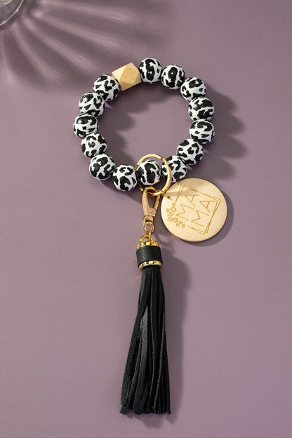Etched animal wood bead wristlet mama key chain Shop Style & More | Fresh Looks, Everyday Deals & Free Shipping