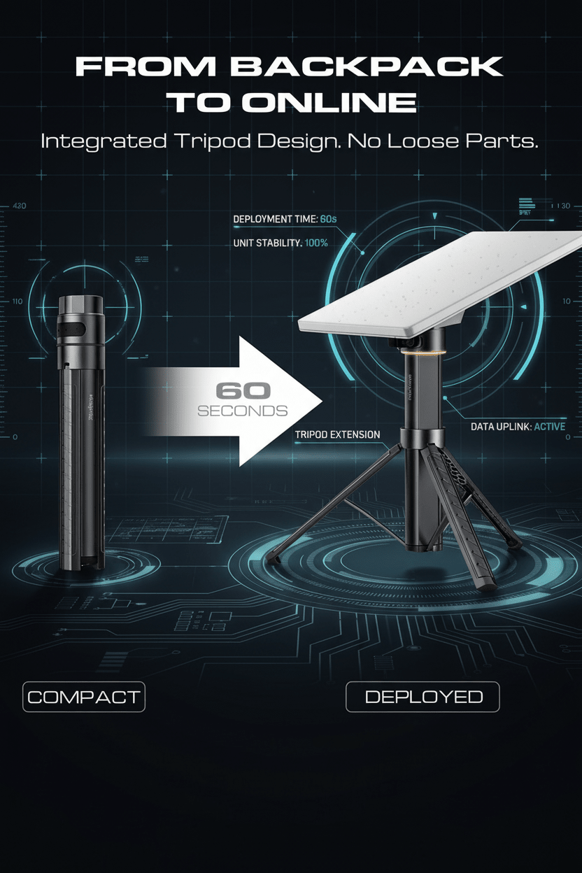 RovEdge Mk-I 189Wh Portable Power Tripod | Compatible with Starlink Mini Battery Pack Tesery Official Store