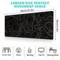 1Pcs Gaming Mouse Pad Large Keyboard Pad 31.5 x 11.8in Topographic Mouse Pad Black and White Mouse Pad for Keyboard with Anti-Sl