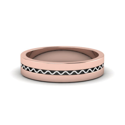 Mens Wave Comfort Fit Wedding Ring Fascinating Diamonds