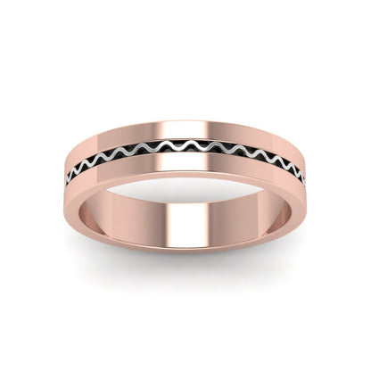 Mens Wave Comfort Fit Wedding Ring Fascinating Diamonds