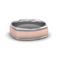 Two Tone Milgrain Square Mens Band Ring Fascinating Diamonds