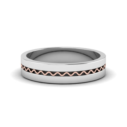 Mens Wave Comfort Fit Wedding Ring Fascinating Diamonds