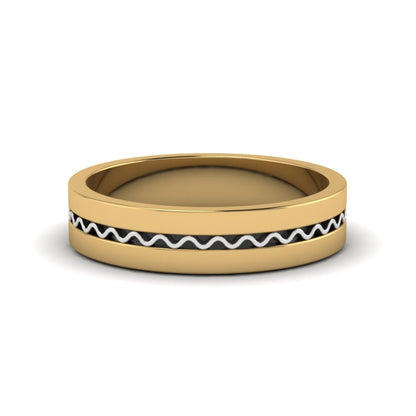 Mens Wave Comfort Fit Wedding Ring Fascinating Diamonds