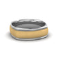 Two Tone Milgrain Square Mens Band Ring Fascinating Diamonds