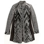 Women's Stand Collar Mixed Media Open Jacket