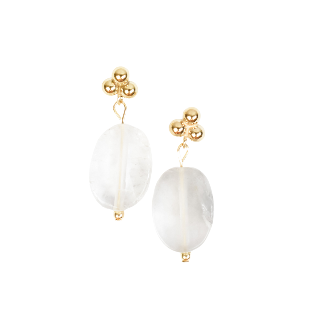 Cloudy Quartz Earrings Emily Anne Designs LLC
