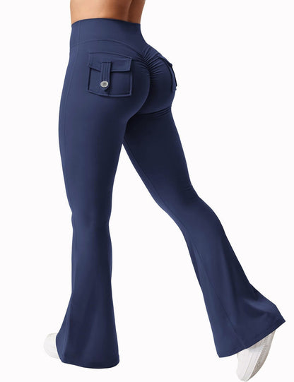 🖤 Women's High-Waisted Cargo Pocket Workout Leggings FitiqueFit
