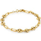 18K Gold Mariner and Paperclip Link Anklet 10"